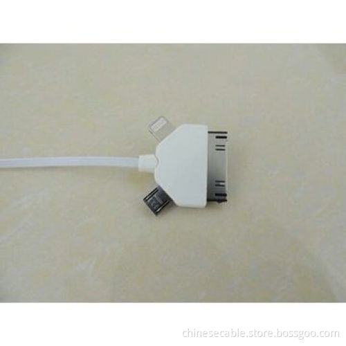 1-in-3 Charge and Data Sync Flat Cable